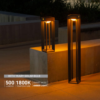 Faro pathway light small and large with ykary bulb  lighting up outdoor pavement