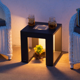 Rancho side table graphite light up with ykary