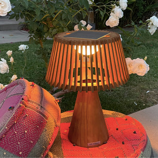 enoki table lamp outdoor lighting up garden flowers