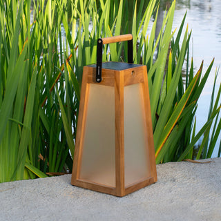 Roam solar lantern outdoor by the lake and garden plants