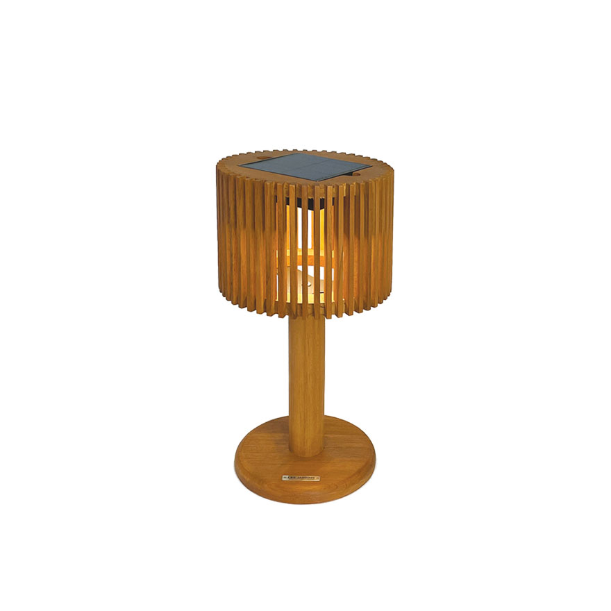 Pixy table lamp in teak